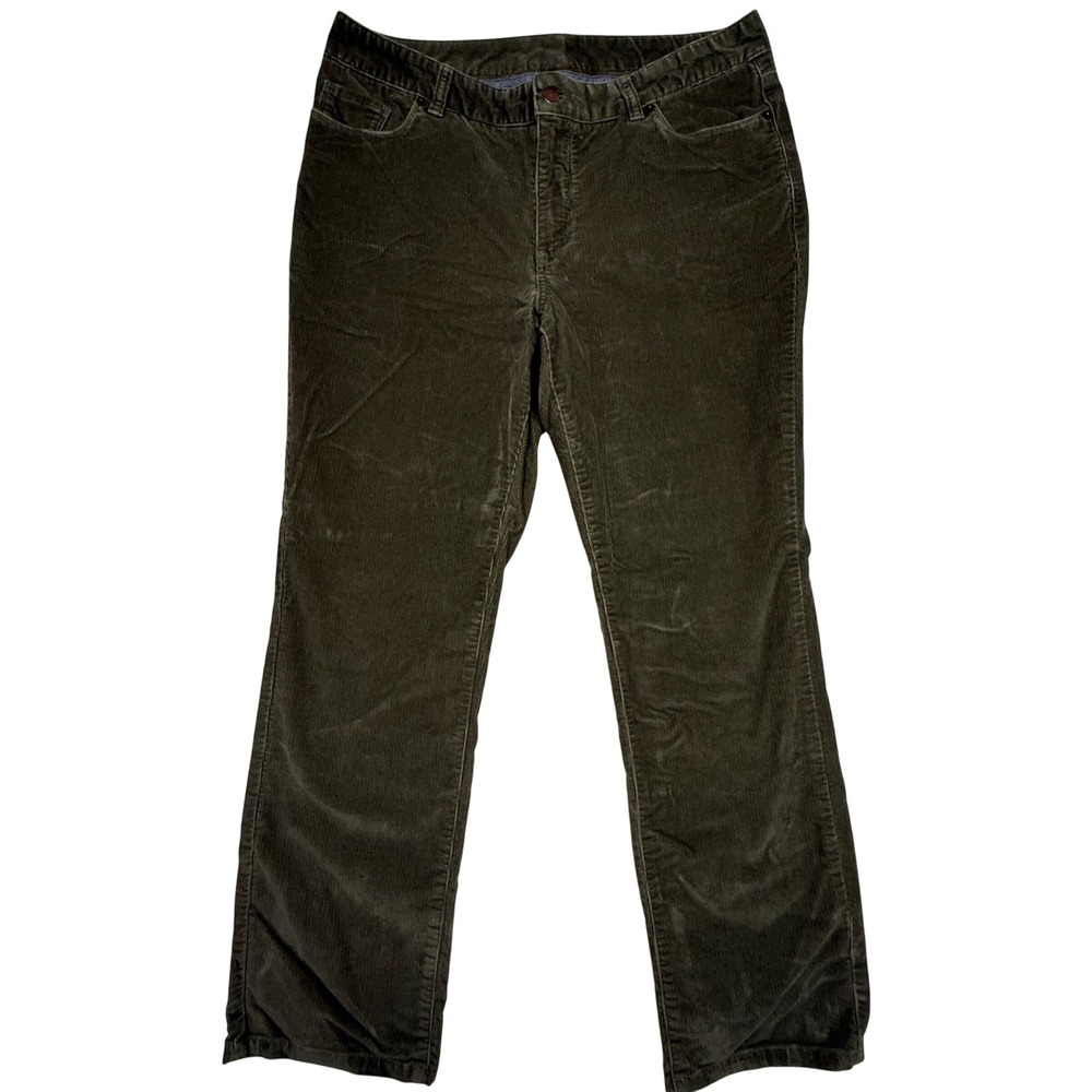 L.L.Bean Corduroy Pants Womens 14 PET Excellent